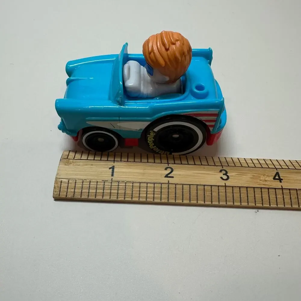 Little People Wheelies Car Retro Convertible GMJ25 Baby Blue Red Mattel 2019